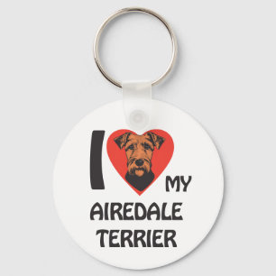 I Liebe My Airedale Terrier Niedlich & Proud Dog L Schlüsselanhänger