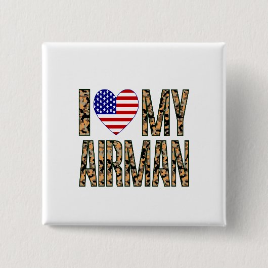 I Liebe My Airman - Camouflage Button (Vorderseite)