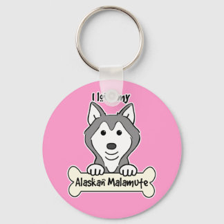 I Liebe My Alaskan Malamute Schlüsselanhänger
