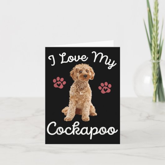 I Liebe My Apoo Dog Mama Funny Quote Hausbesitzer  Karte (Vorderseite)
