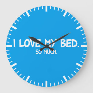 I Liebe My Bed - Funny Novelty Große Wanduhr