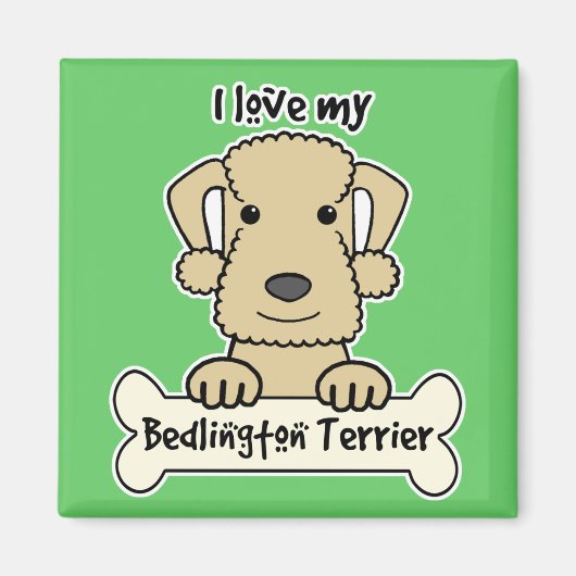I Liebe My Bedlington Terrier Magnet (Vorne)