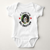 "I Liebe My Big Brother" mit Custom Dog Foto Baby Strampler (Vorderseite)
