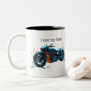 I Liebe My Bike: Zukunftsorientiertes Motorrad-Tas Zweifarbige Tasse