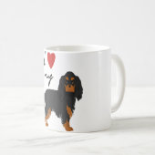 I Liebe My Black & Tan Cavalier King Charles Spani Kaffeetasse (VorderseiteRechts)
