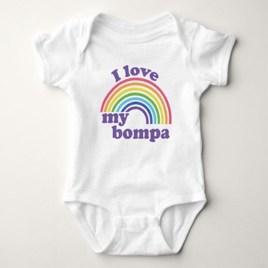 I Liebe My Bompa - Niedlicher Regenbogen Baby Strampler (Vorderseite)