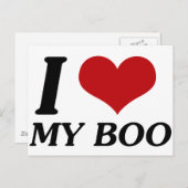 I Liebe My Boo (Herz) Postkarte (Vorne/Hinten)