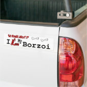 I Liebe My Borzoi Autoaufkleber (Auf Lkw)