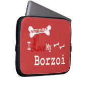 I Liebe My Borzoi Laptopschutzhülle (Vorne Rechts)