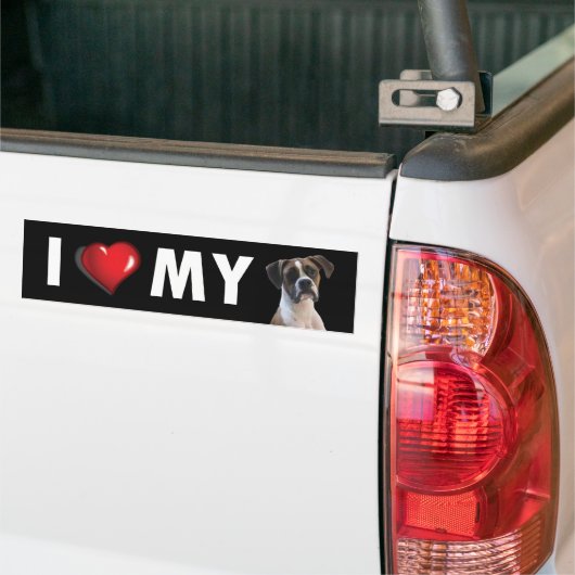 I Liebe My Boxer Autoaufkleber - Boxer Dog (Auf Lkw)