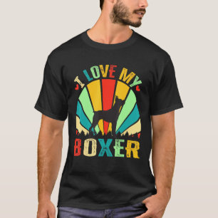 I Liebe My Boxer Dog Mama Vater T-Shirt