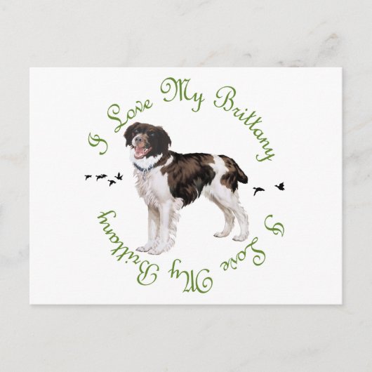 I Liebe My Brittany Postkarte (Vorderseite)