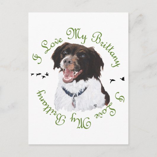 I Liebe My Brittany Postkarte (Vorderseite)