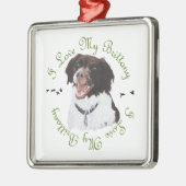I Liebe My Brittany Silbernes Ornament (Links)