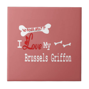 I Liebe My Brussels Griffon Fliese