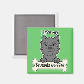 I Liebe My Brussels Griffon Magnet (Vorderseite/Rückseite)