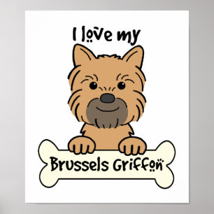 I Liebe My Brussels Griffon Poster