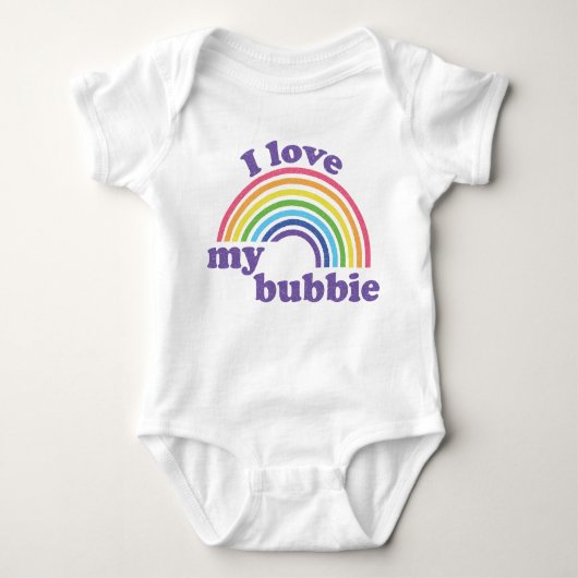 I Liebe My Bubbie - Niedlicher Regenbogen Baby Strampler (Vorderseite)
