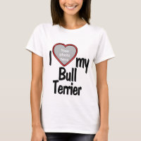 I Liebe My Bull Terrier - Niedliches Rotes Herz Fo