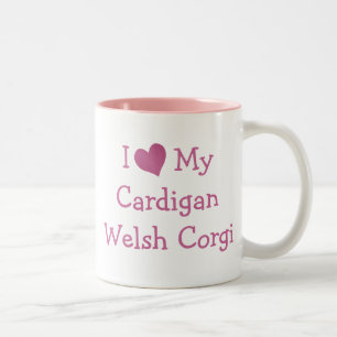I Liebe My Cardigan Welsh Corgi Zweifarbige Tasse