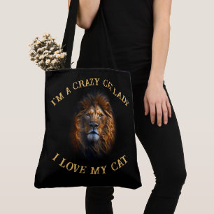 "I Liebe My Cat" Fun Individuelle Name Große Tote Tasche