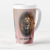 "I Liebe My Cat" Lion Latte Tasse Gold Glitzer Mar (Rechte Ecke)