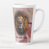 "I Liebe My Cat" Lion Latte Tasse Gold Glitzer Mar (Rechts)
