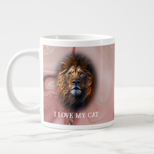 "I Liebe My Cat" Marble & Lion für die Tasse "Cust (Links)