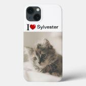 I Liebe My Cat personalisiert Foto Case-Mate iPhone Hülle (Rückseite)