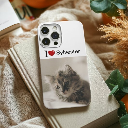 I Liebe My Cat personalisiert Foto Case-Mate iPhone Hülle