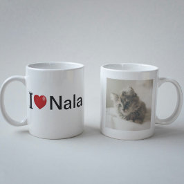 I Liebe My Cat personalisiert Foto Kaffeetasse