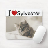 I Liebe My Cat personalisiert Foto Mousepad (Mit Mouse)