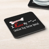I Liebe My Cavalier King Charles Spaniel Getränkeuntersetzer (Linke Seite)