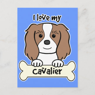 I Liebe My Cavalier King Charles Spaniel Postkarte