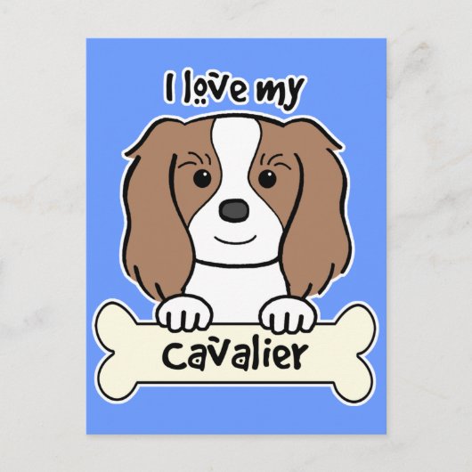 I Liebe My Cavalier King Charles Spaniel Postkarte (Vorderseite)