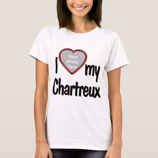 I Liebe My Chartreux - Niedliches Rotes Herz-Kat-F T-Shirt (Vorderseite)