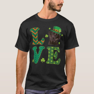 I Liebe My Chocolate Labrador St Patrick S Day Dog T-Shirt