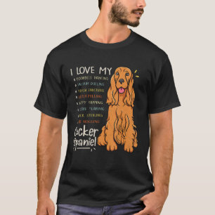I Liebe My Cocker Spanel Mama Vater Funny Niedlich T-Shirt