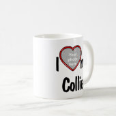 I Liebe My Collie Niedlich Red Heart Dog Foto Kaffeetasse (VorderseiteRechts)