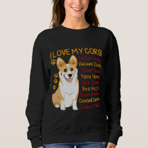 I Liebe My Corgi Funny Corgis Hund Mama Vater Haus Sweatshirt