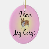 I Liebe My Corgi Keramikornament (Rechts)