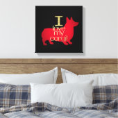I LIEBE MY CORGI LEINWANDDRUCK (Insitu (Schlafzimmer))