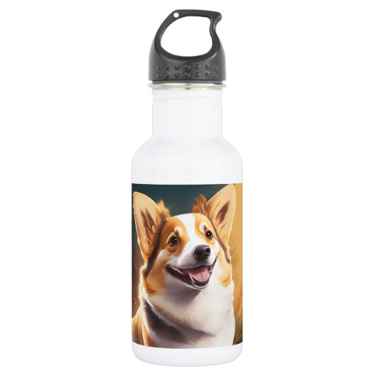 I Liebe My Corgi | Niedliche Hundebesitzer Edelstahlflasche (Vorderseite)