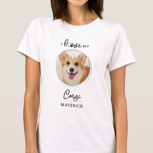 I Liebe My Corgi Personalisierten Niedlichen Haust T-Shirt
