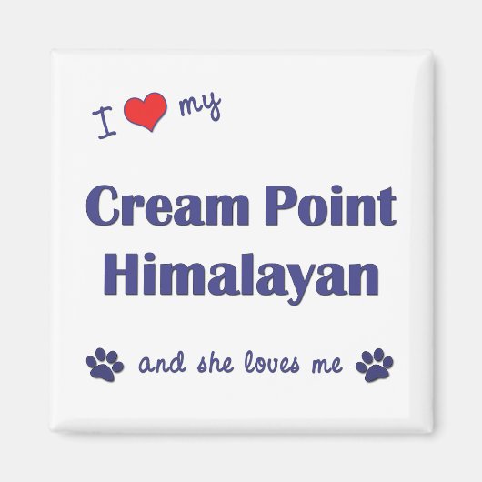 I Liebe My Cream Point Himalayan (Weibliche Katze) Magnet (Vorne)