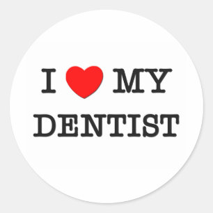 I Liebe My DENTIST Runder Aufkleber