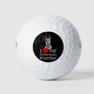 I Liebe My Doberman Pinscher - Hund Golfball