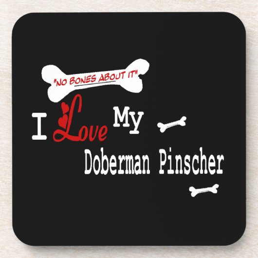 I Liebe My Doberman Pinscher Untersetzer (Vorderseite)