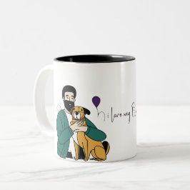 I Liebe My Dog - Male Edition 3 Zweifarbige Tasse