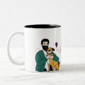 I Liebe My Dog - Male Edition 3 Zweifarbige Tasse (Links)